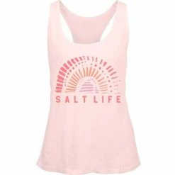 Hot Sale 👍 Tanks 👩 Women's Salt Life Rainbow Shell Racerback Tank Top 🌟