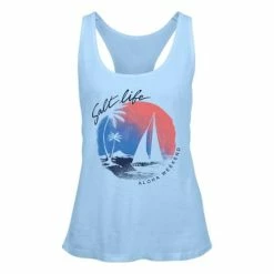 New ❤️ Tanks 👩 Women's Salt Life Sailboat Island Tank Top 🔔