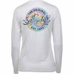 Cheap 🧨 Shirts 👩 Women's Salt Life Trippy Life Long Sleeve Graphic T-Shirt 🥰