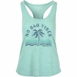 Hot Sale 😀 Tanks 👩 Women's Salt Life No Bad Vibes Tank Top 🌟