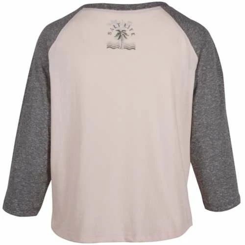 Best deal ❤️ Shirts 👩 Women's Salt Life No Bad Vibes Raglan Graphic T-Shirt 🎁 2 Best deal ❤️ Shirts 👩 Women's Salt Life No Bad Vibes Raglan Graphic T-Shirt 🎁 - Image 2