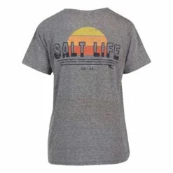 Cheap 🎁 Shirts 👩 Women's Salt Life Sunset Board Boyfriend T-Shirt 🔔