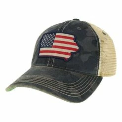 Buy ✔️ Hats & Caps Adult Legacy Iowa Field Camo Trucker Snapback Hat 🔔