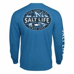 Best reviews of ⭐ Shirts Men's Salt Life Atlas Badge Long Sleeve T-Shirt 🌟