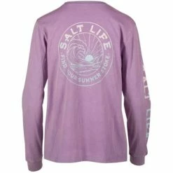 Best deal ✔️ Shirts 👩 Women's Salt Life 🌞 Summer Stoke Fade Long Sleeve Graphic T-Shirt 🌟