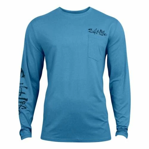 Promo 😍 Shirts Men's Salt Life Marlin Fade Long Sleeve Performance Pocket T-Shirt 🔥 2 Promo 😍 Shirts Men's Salt Life Marlin Fade Long Sleeve Performance Pocket T-Shirt 🔥 - Image 2