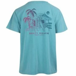 Top 10 ✨ Shirts 👩 Women's Salt Life Salty Shack Faded Graphic T-Shirt 💯