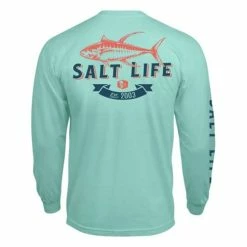 New ✨ Shirts Men's Salt Life Speedy Tuna Long Sleeve T-Shirt 😍